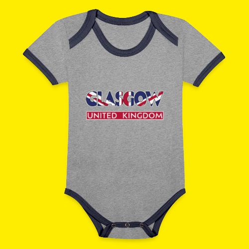 Glasgow - United Kingdom - Baby contrasterend bio-rompertje met korte mouwen