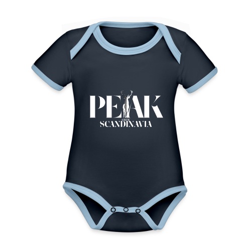 Peakcrew scandinavia - Ekologisk kontrastfärgad kortärmad babybody