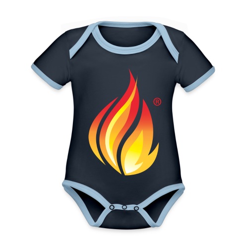 HL7 FHIR Flame - Ekologiczne body niemowlęce z krótkim rękawem i kontrastowymi lamówkami