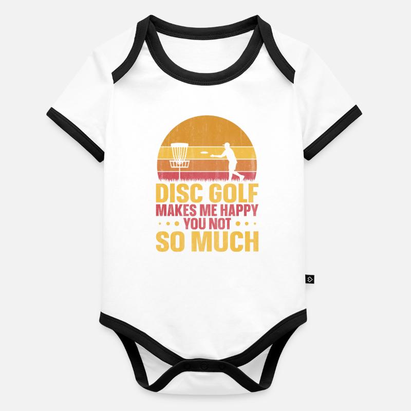 Disc Golf me rend heureux - vous pas tellement Body Bébé bio contrasté manches courtes