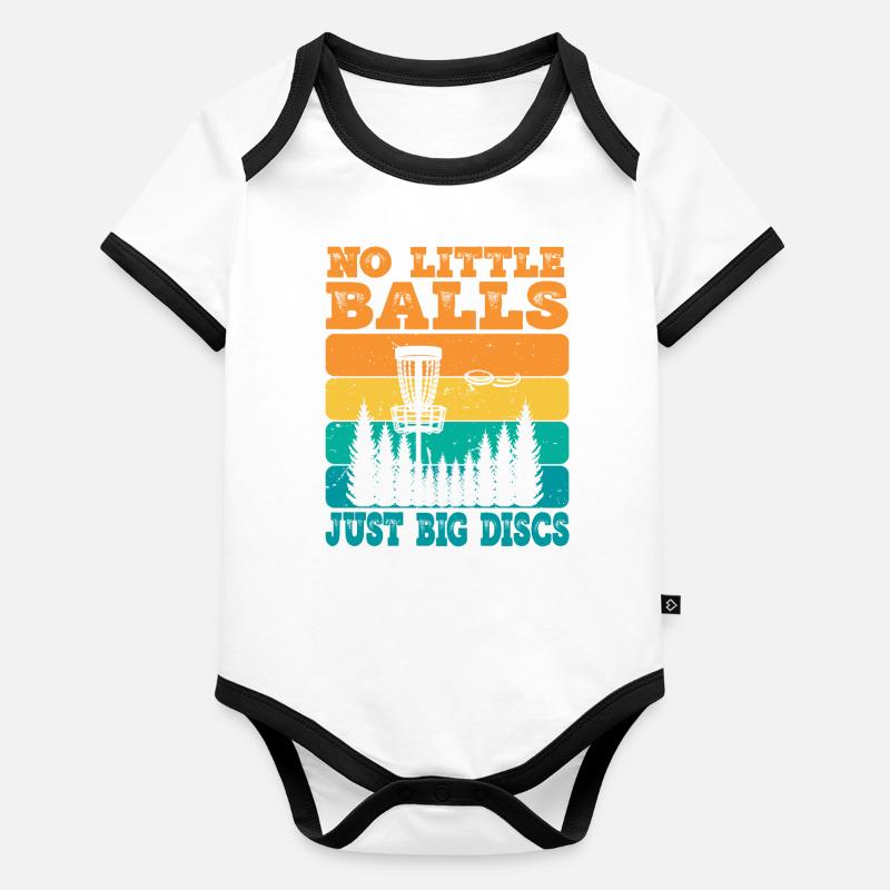 Pas de petites balles juste de gros disques Fun Disc Golf Body Bébé bio contrasté manches courtes