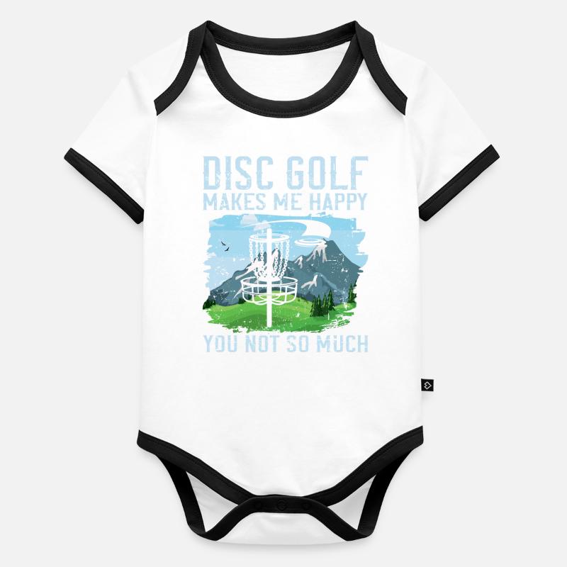 Disc Golf me rend heureux - vous pas tellement Body Bébé bio contrasté manches courtes