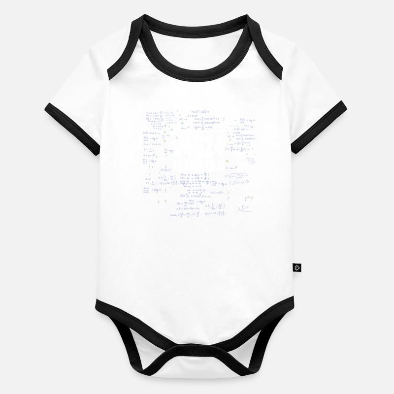 Racine carrée de 4624 Math Nerd 68e anniversaire - Body Bébé bio contrasté manches courtes - 