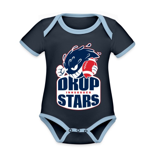 Dropstars Logo - Baby Bio-Kurzarm-Kontrastbody