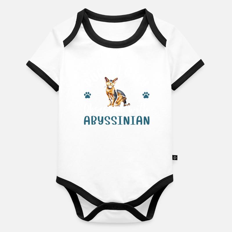 Obsédé par l’abyssin Body Bébé bio contrasté manches courtes