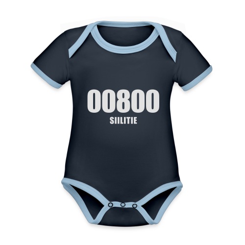 00800 SIILITIE - Vauvan kontrastivärinen, lyhythihainen luomu-body