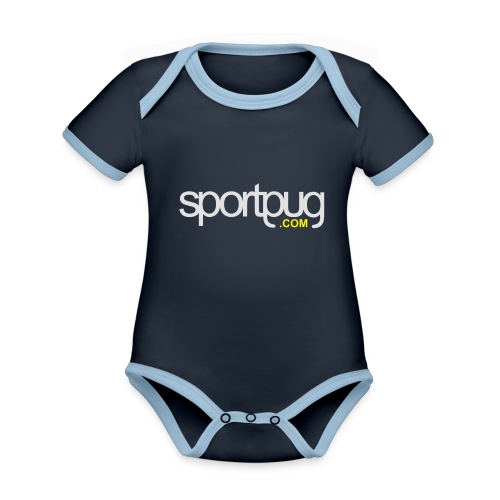 SportPug com - Vauvan kontrastivärinen, lyhythihainen luomu-body