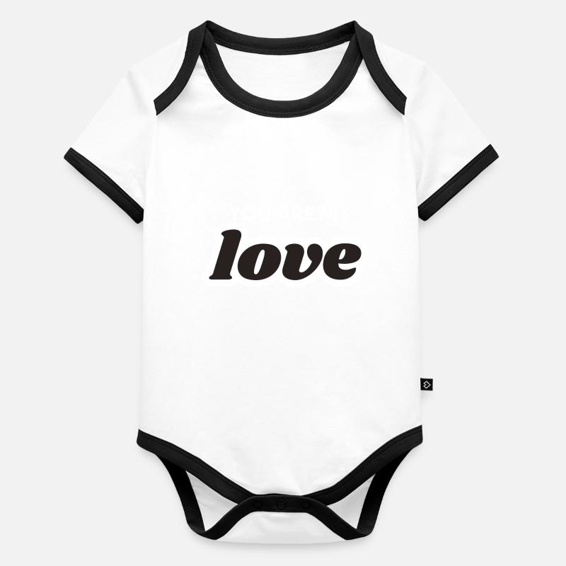 Tu es mon amour Body Bébé bio contrasté manches courtes