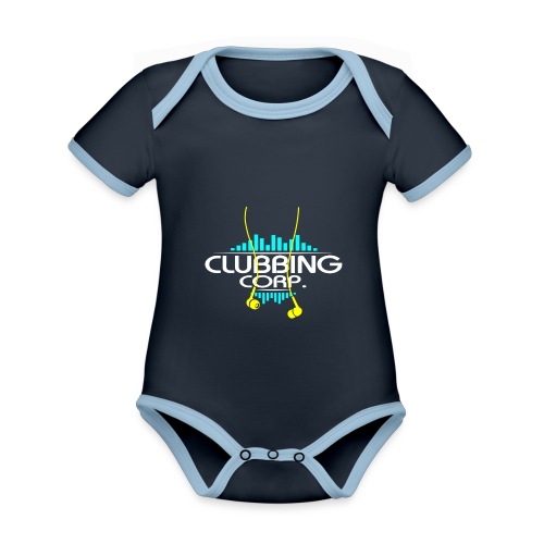 Clubbing Corp. by Florian VIRIOT - Ekologiczne body niemowlęce z krótkim rękawem i kontrastowymi lamówkami