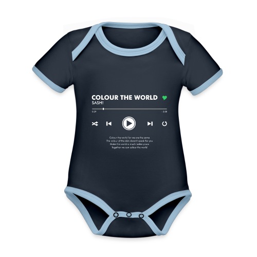 COLOUR THE WORLD - Play Button & Lyrics - Organic Baby Contrasting Bodysuit
