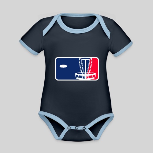 Major League Frisbeegolf - Vauvan kontrastivärinen, lyhythihainen luomu-body