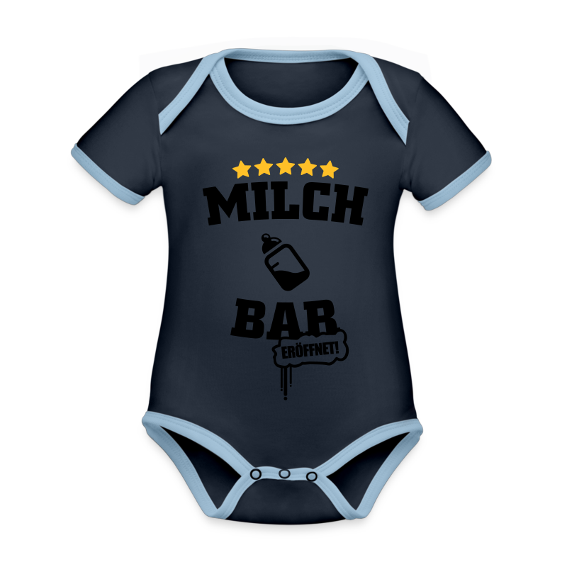 Milch Bar eröffnet deluxe - Baby Bio-Kurzarm-Kontrastbody
