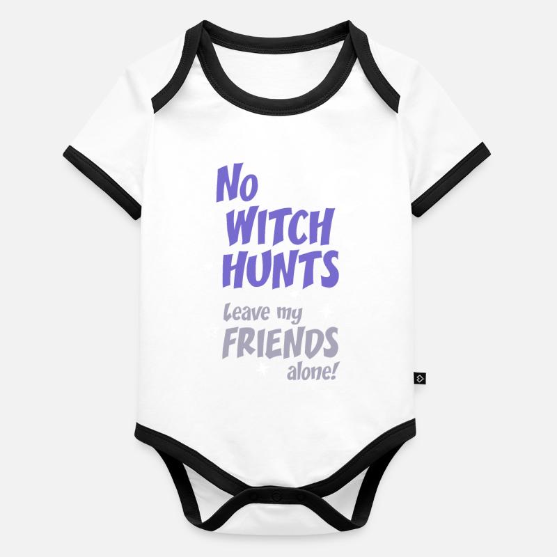 Non à la chasse aux sorcières Body Bébé bio contrasté manches courtes