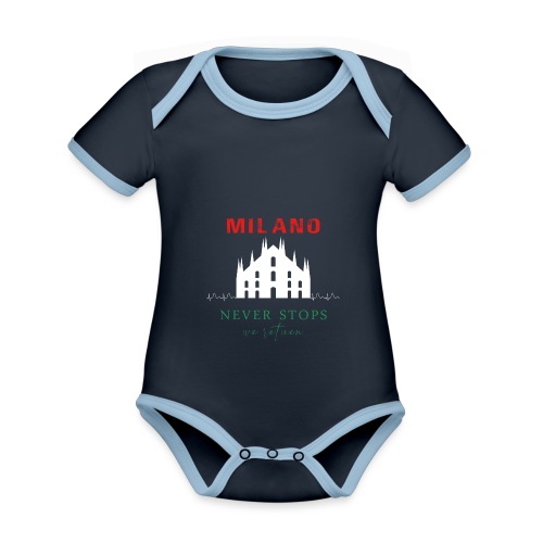 MILAN NEVER STOPS T-SHIRT - Organic Baby Contrasting Bodysuit