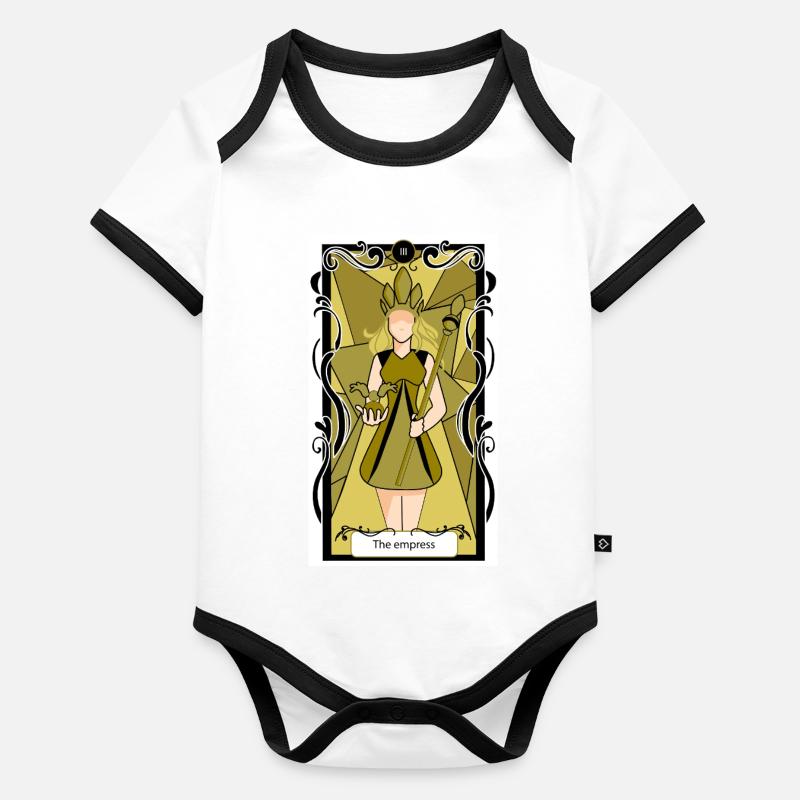 L'Impératrice Dorée Tarot Body Bébé bio contrasté manches courtes