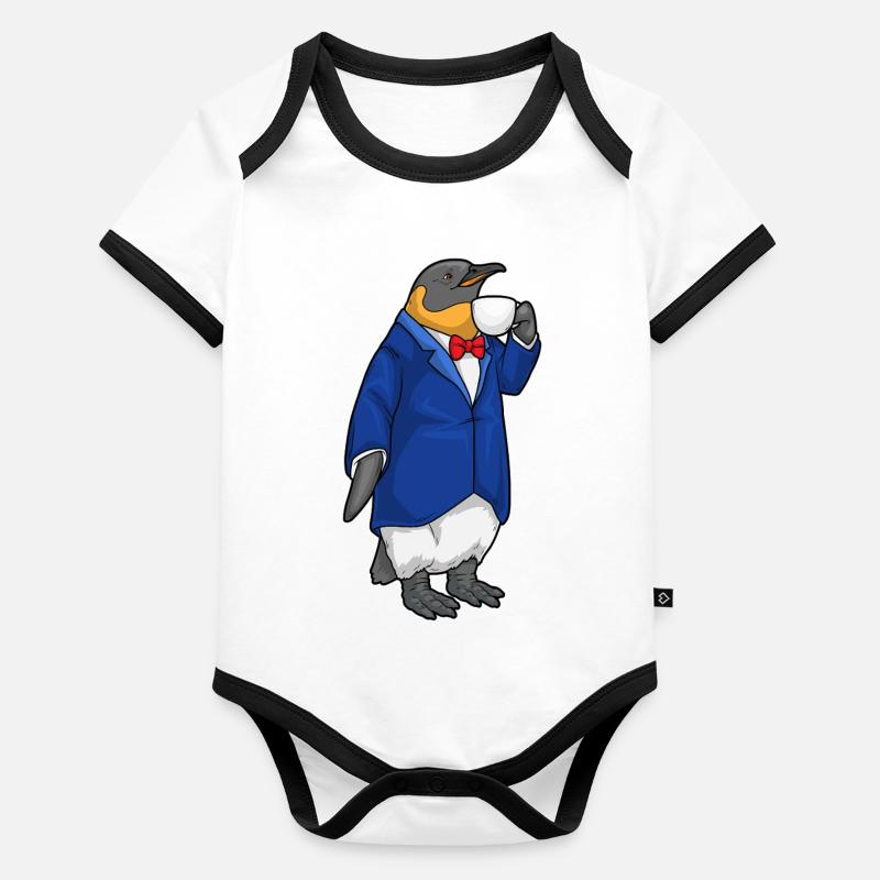 Maulwurf Kaffee Tasse Baby Bio-Kurzarm-Kontrastbody