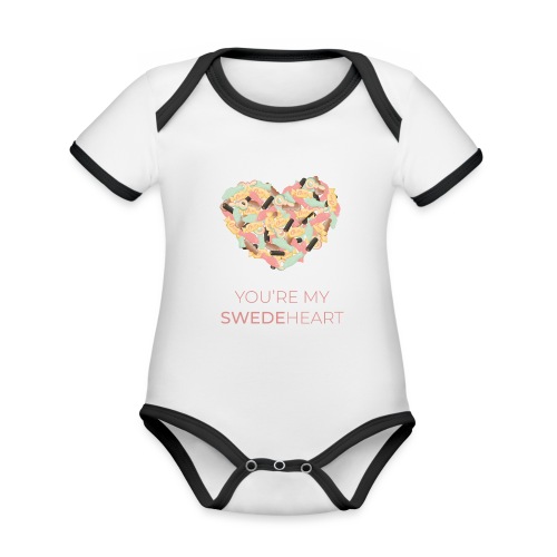 SWEDEheart - Ekologisk kontrastfärgad kortärmad babybody