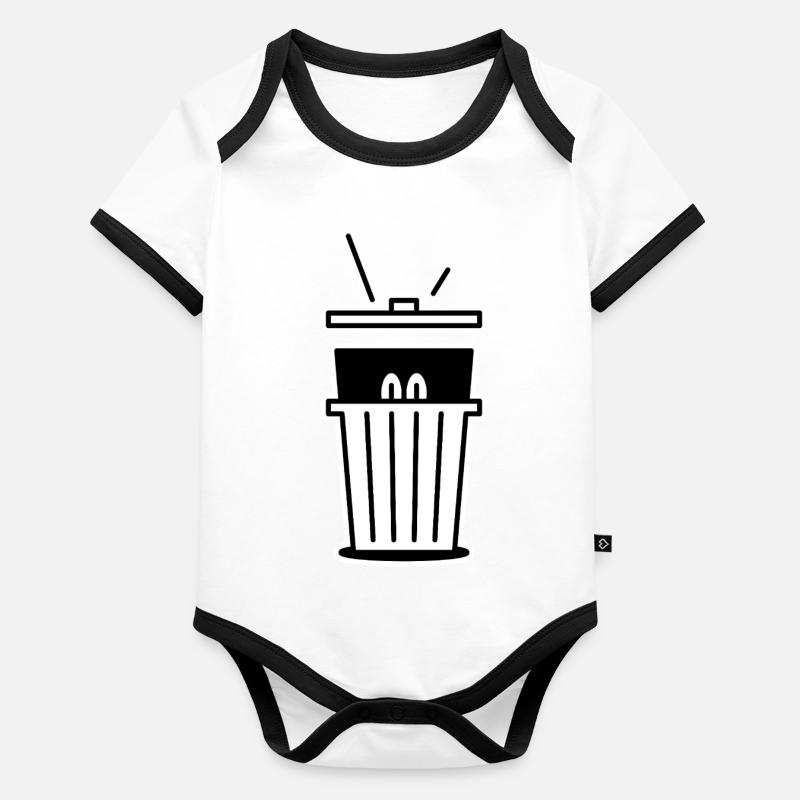 Thug Hiding In A Trash Can Baby Bio-Kurzarm-Kontrastbody