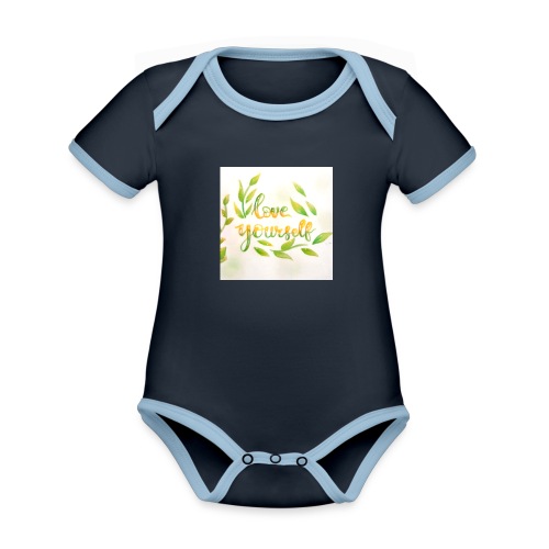Love yourself - Body contraste para bebé de tejido orgánico