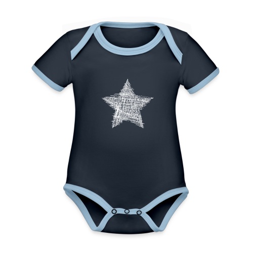 Estrella blanca - Body contraste para bebé de tejido orgánico