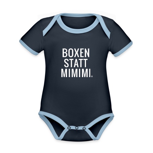 Boxen statt Mimimi® - weiß - Baby Bio-Kurzarm-Kontrastbody