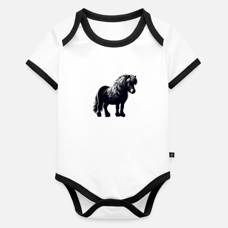 Shetty Silhouette Body Bébé bio contrasté manches courtes