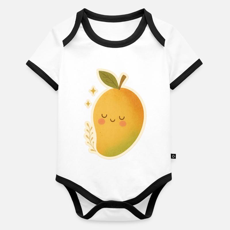 Boho Mango – Kinderkleidung & Geschenkidee - Baby Bio-Kurzarm-Kontrastbody - undefined