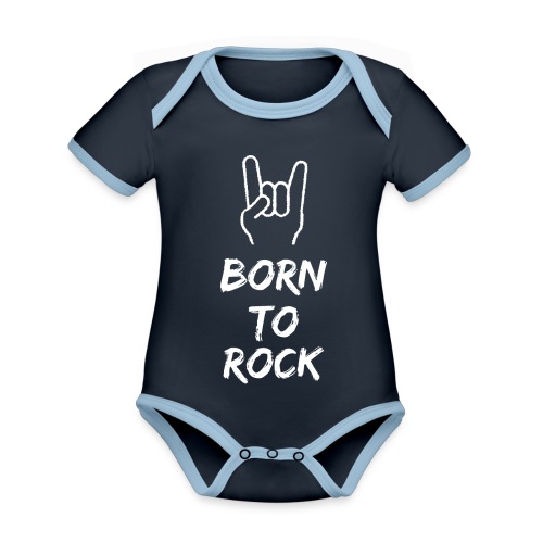 Born to Rock - Baby Bio-Kurzarm-Kontrastbody