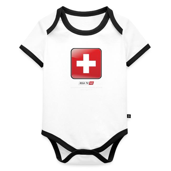 REGA-TV: Switzerland, weisse Schrift