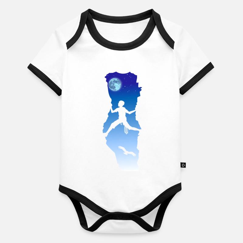 Montée de nuit Body Bébé bio contrasté manches courtes