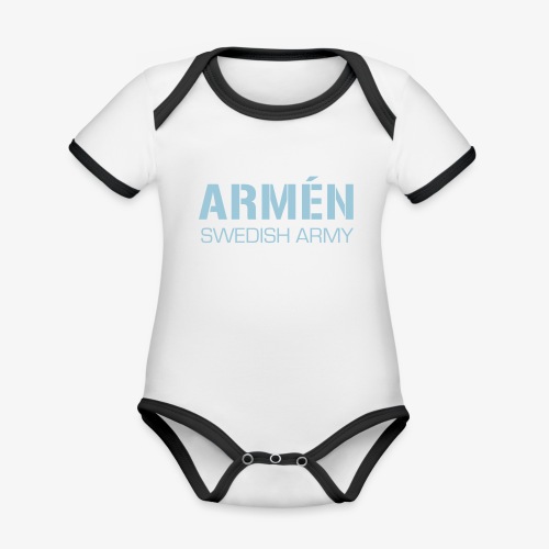 ARMÉN -Swedish Army - Ekologisk kontrastfärgad kortärmad babybody