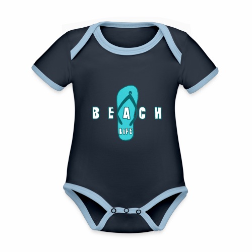 Beach Life varvastossu - Kesä tuotteet jokaiselle - Vauvan kontrastivärinen, lyhythihainen luomu-body