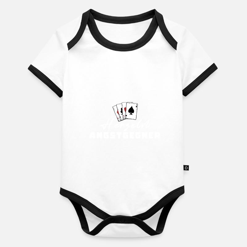 Herzeln Peur Adversaire Body Bébé bio contrasté manches courtes