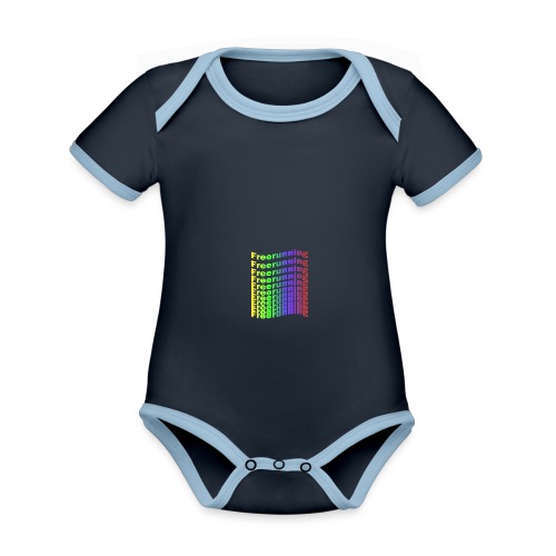 Freerunning Rainbow - Kortærmet økologisk babybody i kontrastfarver