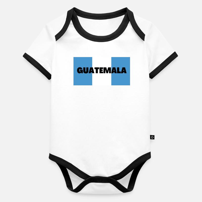 Guatemala dans Les couleurs du drapeau guatémaltèque Body Bébé bio contrasté manches courtes