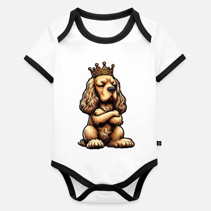 Cocker Spaniel Cocker Chien Cocker Propriétaire de cocker Spaniel Body Bébé bio contrasté manches courtes
