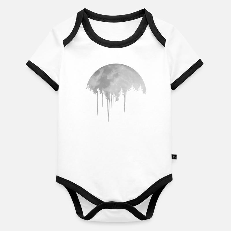 Paint Moon Baby Bio-Kurzarm-Kontrastbody