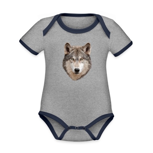 Wolf - Baby Bio-Kurzarm-Kontrastbody