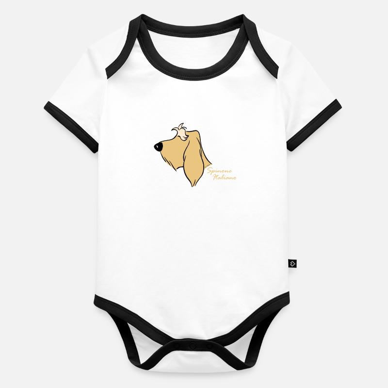 Spinone Italiano blond Body Bébé bio contrasté manches courtes
