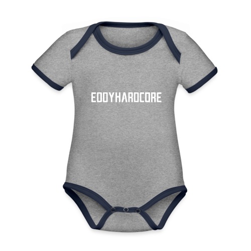EddyHardcore ATTC square - Baby contrasterend bio-rompertje met korte mouwen