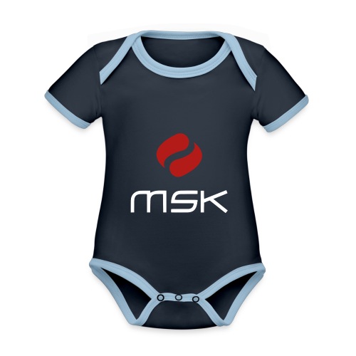 MSK Logo Invers - Baby Bio-Kurzarm-Kontrastbody