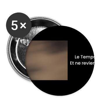 Streetwear LTP - Lot de 5 moyens badges (32 mm) - blanc - Devant