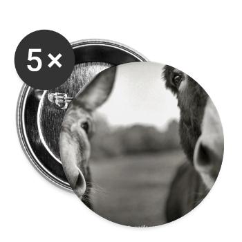 1200 Esel_Dudes - Lot de 5 moyens badges (32 mm) - blanc - Devant