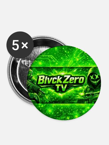 Neon Cyber Militär Logo - Buttons mittel 32 mm (5er Pack) - Weiß