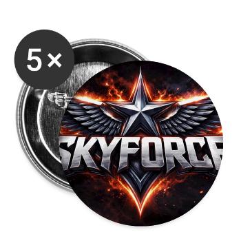 SKYFORCE - Buttons medium 1.26"/32 mm (5-pack) - white - Front