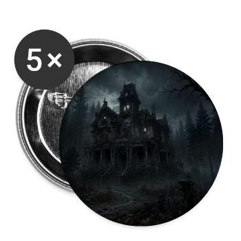 Haunted House in the Cloud Forest - Buttons medium 1.26"/32 mm (5-pack) - white - Front
