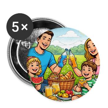 Paix... Tout le monde en a besoin. - Lot de 5 moyens badges (32 mm) - blanc - Devant