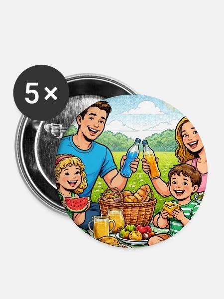 Peace… Everybody needs it. - Buttons mittel 32 mm (5er Pack) - Weiß