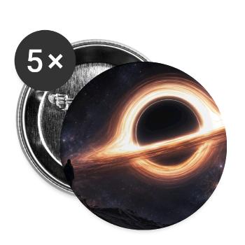 Saturn Fire - Buttons mittel 32 mm (5er Pack) - Weiß - Vorne