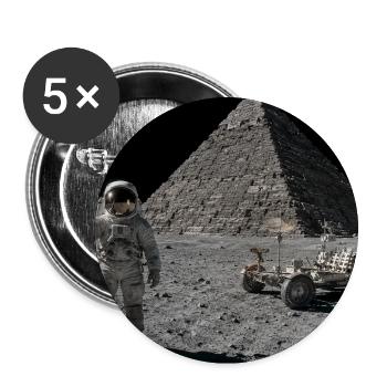 Begegnung mit der Mondpyramide - Buttons mittel 32 mm (5er Pack) - Weiß - Vorne
